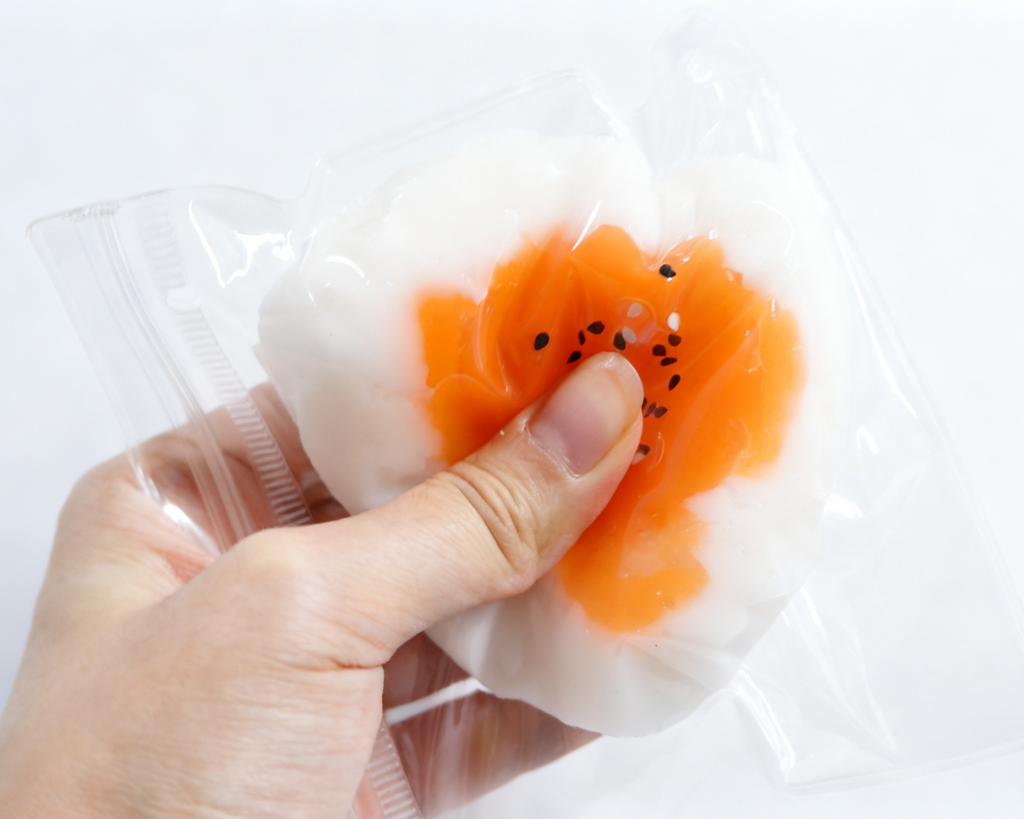 Delicious and tasty salted egg yolk rice balls squishy