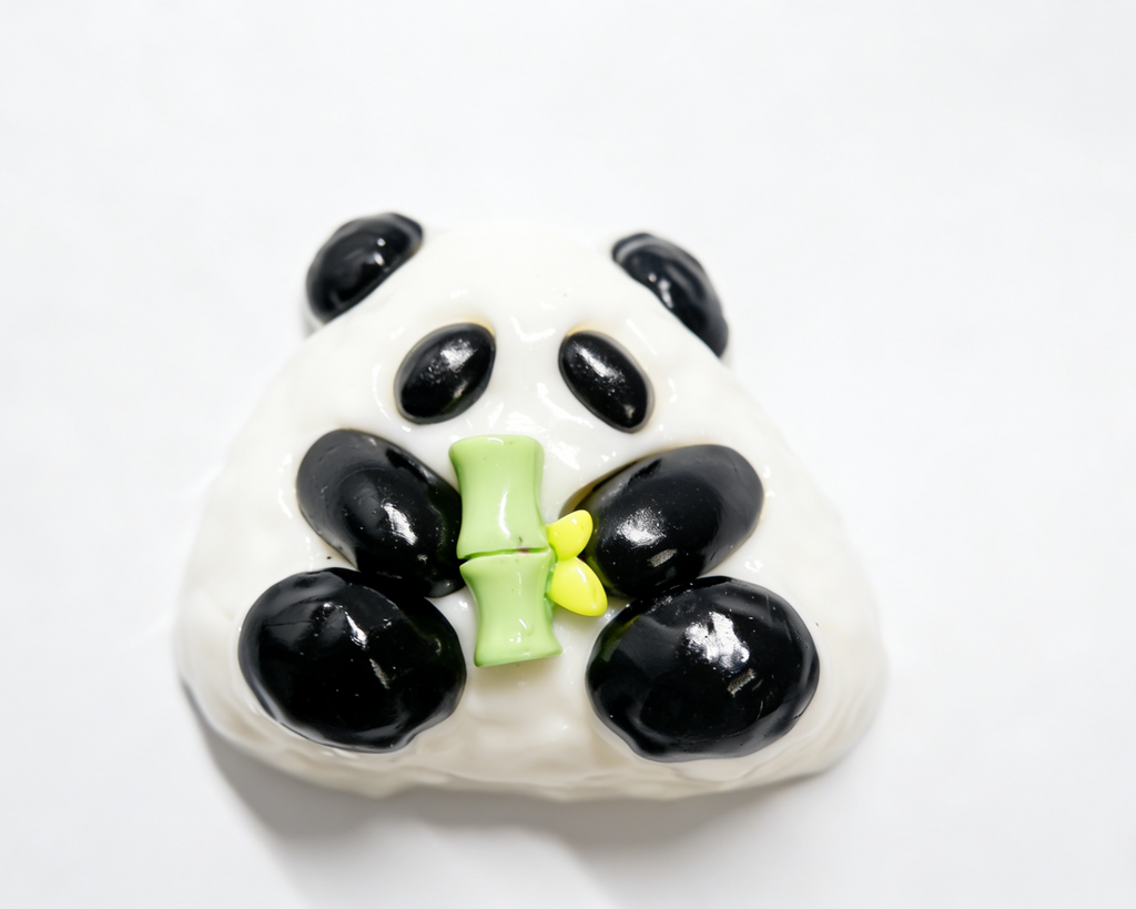 Panda hugging bamboo squishy