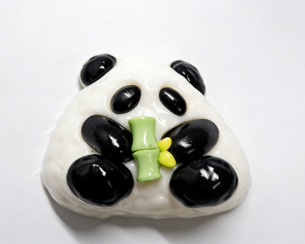 Panda hugging bamboo squishy